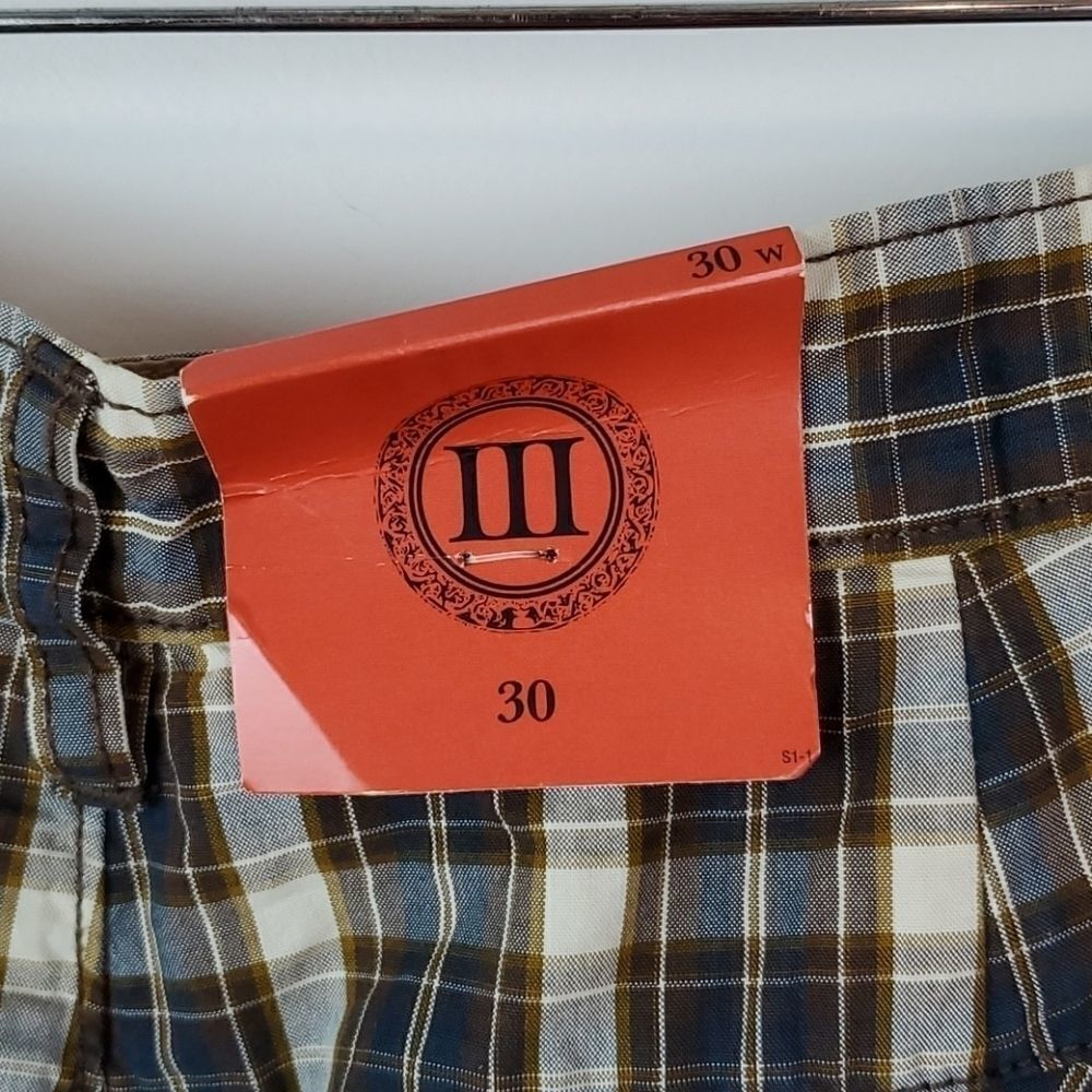 Trevero Shorts Tartan Size 30 Brown - Picture 10 of 15